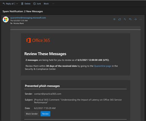 420 4.7.3 resubmitting quarantine message.|Managing Office 365 Quarantine Confusion .